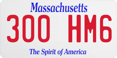 MA license plate 300HM6