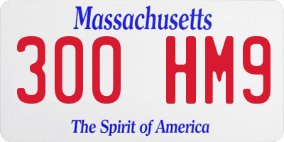 MA license plate 300HM9
