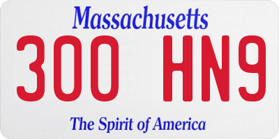 MA license plate 300HN9