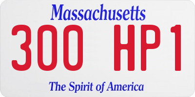 MA license plate 300HP1