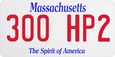 MA license plate 300HP2