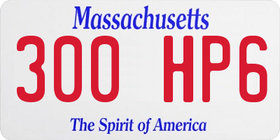 MA license plate 300HP6