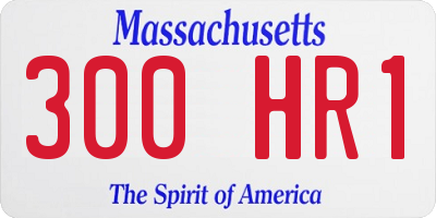 MA license plate 300HR1