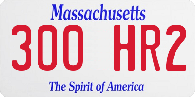 MA license plate 300HR2