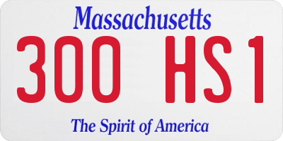 MA license plate 300HS1