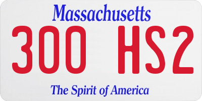 MA license plate 300HS2