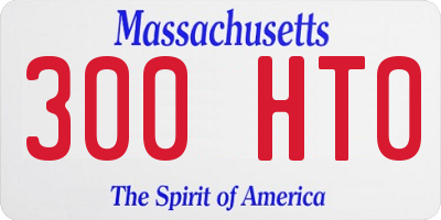 MA license plate 300HT0
