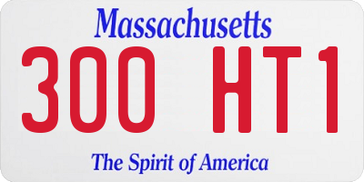 MA license plate 300HT1