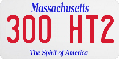 MA license plate 300HT2