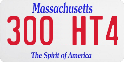 MA license plate 300HT4