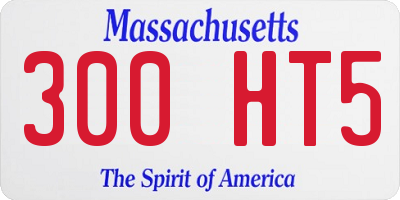 MA license plate 300HT5