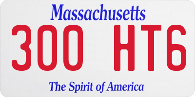 MA license plate 300HT6