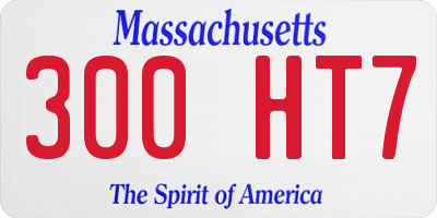 MA license plate 300HT7