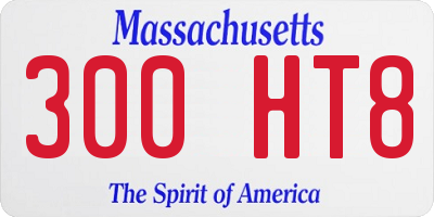 MA license plate 300HT8