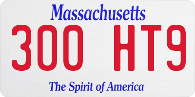 MA license plate 300HT9