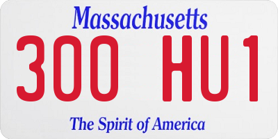 MA license plate 300HU1