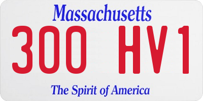 MA license plate 300HV1