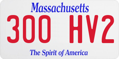 MA license plate 300HV2