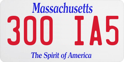 MA license plate 300IA5