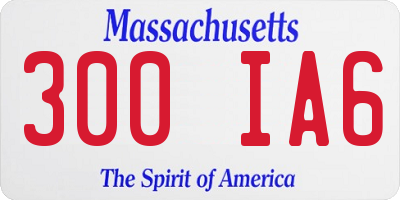 MA license plate 300IA6