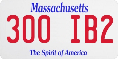 MA license plate 300IB2