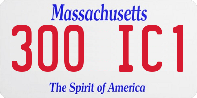 MA license plate 300IC1