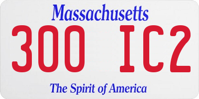 MA license plate 300IC2