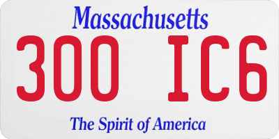 MA license plate 300IC6