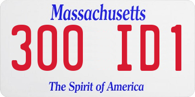 MA license plate 300ID1