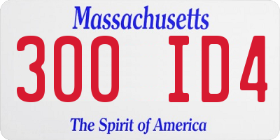 MA license plate 300ID4