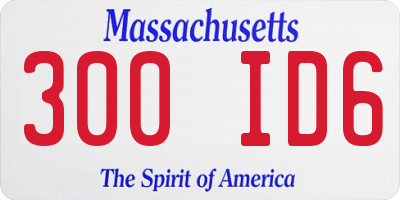 MA license plate 300ID6