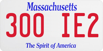 MA license plate 300IE2