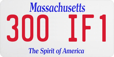 MA license plate 300IF1