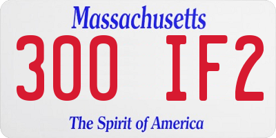 MA license plate 300IF2