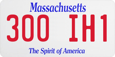 MA license plate 300IH1