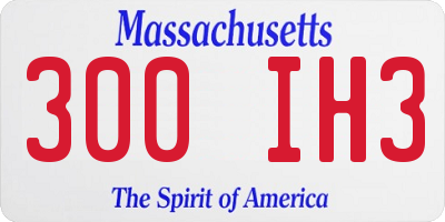 MA license plate 300IH3