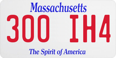 MA license plate 300IH4