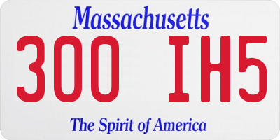 MA license plate 300IH5