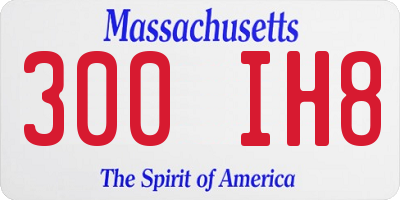 MA license plate 300IH8