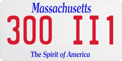 MA license plate 300II1