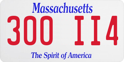 MA license plate 300II4