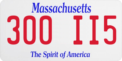 MA license plate 300II5