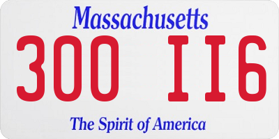 MA license plate 300II6