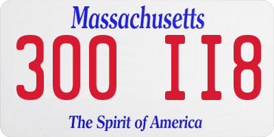 MA license plate 300II8