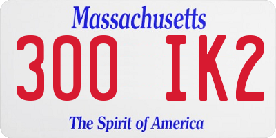 MA license plate 300IK2