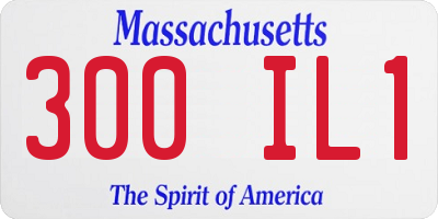 MA license plate 300IL1