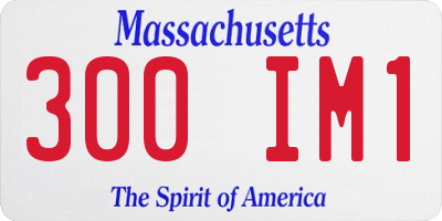 MA license plate 300IM1