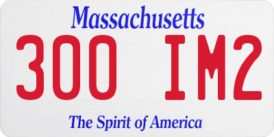 MA license plate 300IM2