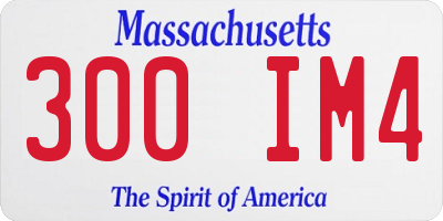 MA license plate 300IM4