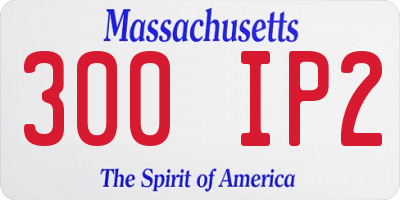 MA license plate 300IP2